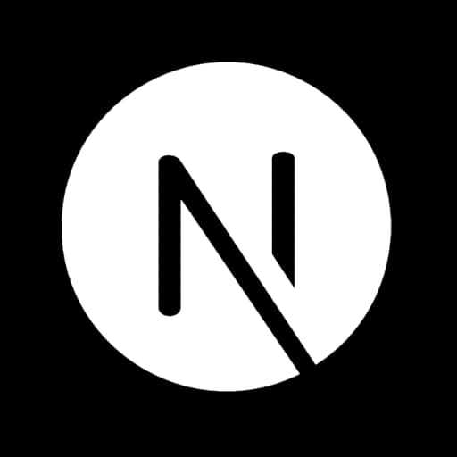Logo Next.js – framework Reacta z funkcjami SEO i renderowania po stronie serwera