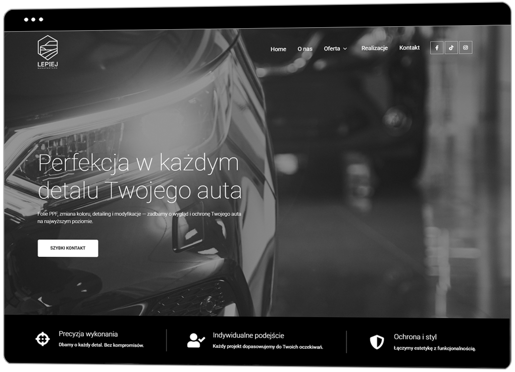 Strona internetowa Lepiej Manufaktura wykonana przez GS Studio